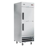 29 in. Commercial Stainless Steel Solid Half Door Reach-In Freezer 23 cu. ft. RIF-1D-SSHD